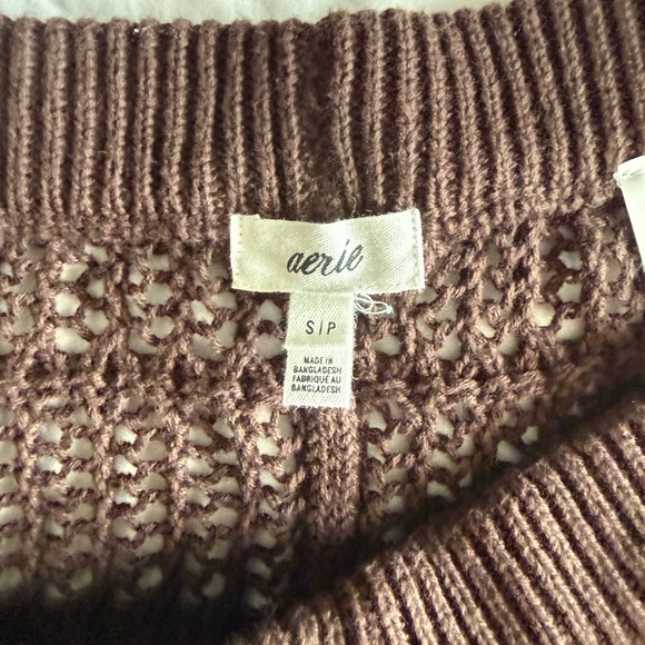 Aerie 100% Cotton Crochet Oversized Short Sleeve & Shorts Set - Picture 7 of 8